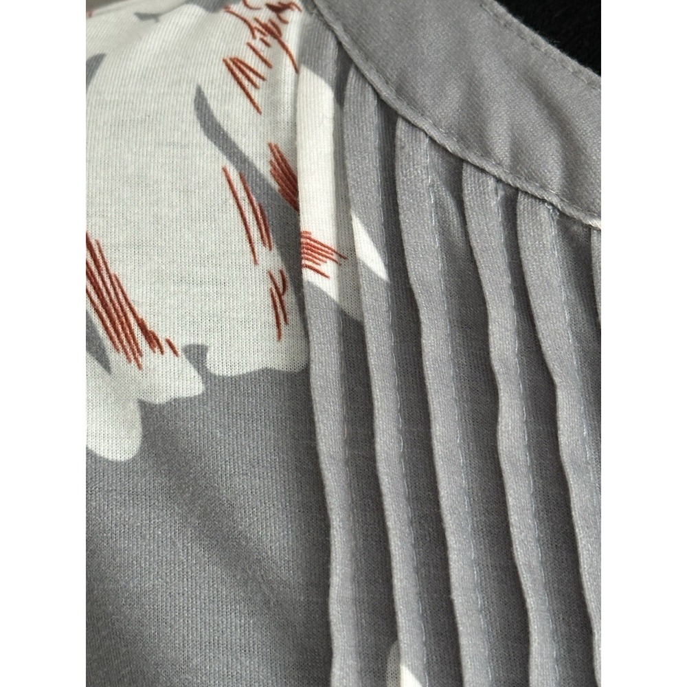 Reborn Women's Tunic/Dress Gray with Florals Size (L) - Picture 6 of 16